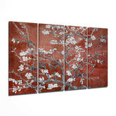 Sakura 4 Pieces Mega Glass Wall Art (59"x36") | Insigne Art Design.